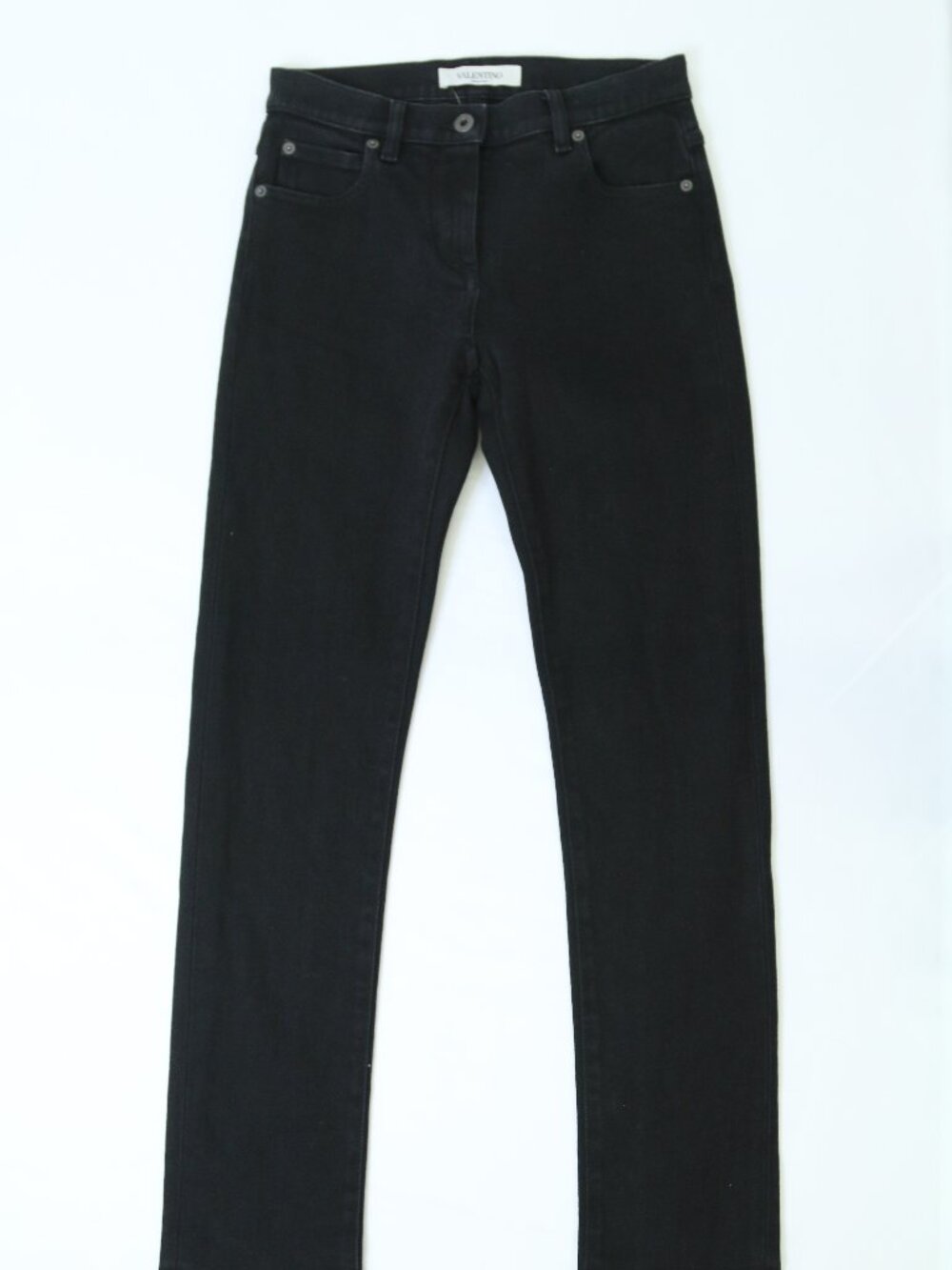 Women's Black Valentino Slim Denim Pants